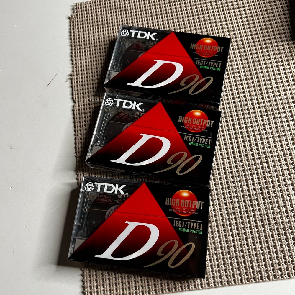 Lot 3 TDK D90 Blank Audio Cassette Tapes High Output Type‎ I Normal Bias 90 Min